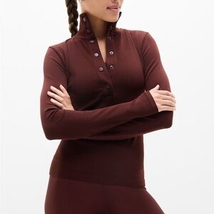 Athleta Women's Long Sleeve Top - Dark Brown